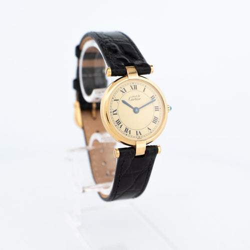 Montre Cartier - Montre Must Vendôme, petit modèle, cadran jaune citron à chiffres romains 58 Facettes 601