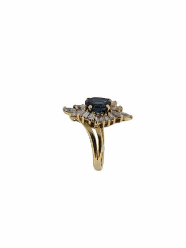 Bague 52 Bague vintage italienne certifiée IGI - Or jaune, diamants et saphir 58 Facettes A2115