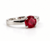 Bague 50.5 Maison JAUBALET Judith Solo - Solitaire en or blanc 18 carats avec rubis de Birmanie 58 Facettes 91082