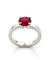 Bague 50.5 Maison JAUBALET Judith Solo - Solitaire en or blanc 18 carats avec rubis de Birmanie 58 Facettes 91082