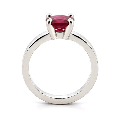 Bague 50.5 Maison JAUBALET Judith Solo - Solitaire en or blanc 18 carats avec rubis de Birmanie 58 Facettes 91082