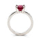 Bague 50.5 Maison JAUBALET Judith Solo - Solitaire en or blanc 18 carats avec rubis de Birmanie 58 Facettes 91082