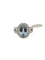 Bague 57 Bague cocktail italienne certifiée IGI en or blanc 18 carats, aigue-marine et diamants naturels 58 Facettes A2116