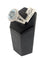 Bague 57 Bague cocktail italienne certifiée IGI en or blanc 18 carats, aigue-marine et diamants naturels 58 Facettes A2116