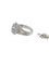 Bague 57 Bague cocktail italienne certifiée IGI en or blanc 18 carats, aigue-marine et diamants naturels 58 Facettes A2116
