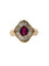 Bague 56 Bague cocktail italienne en or jaune 18 carats, rubis et diamants naturels 58 Facettes A2117