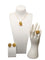 Boucles d'oreilles Luxembourg Creation - Ensemble de bijoux en or jaune 18 carats, émeraudes, saphirs et diamants 58 Facettes PA1525