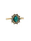 Bague 64 Bague cocktail italienne certifiée IGI en or jaune 18 carats, émeraude et diamants 58 Facettes A2118