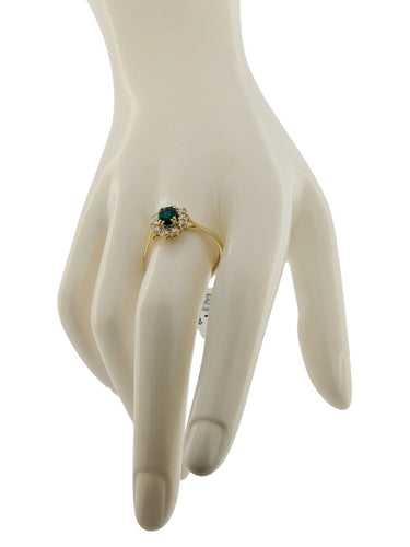 Bague 64 Bague cocktail italienne certifiée IGI en or jaune 18 carats, émeraude et diamants 58 Facettes A2118