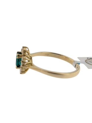 Bague 64 Bague cocktail italienne certifiée IGI en or jaune 18 carats, émeraude et diamants 58 Facettes A2118