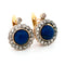 Boucles d'oreilles Boucles d'oreilles cluster en or jaune et blanc 18k, lapis-lazuli et diamants 58 Facettes 9A81F6A510C042D1A0371FE9CE305B2E