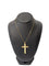 Croix vintage italienne en or jaune 18 carats 58 Facettes P1916