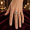 Bague 58 Bague cocktail certifiée IGI en or jaune et blanc 18 carats, diamants et saphir 58 Facettes A2136