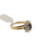 Bague 58 Bague cocktail certifiée IGI en or jaune et blanc 18 carats, diamants et saphir 58 Facettes A2136