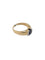 Bague 60 Bague cocktail certifiée IGI en or jaune et blanc 18 carats, saphir et diamants 58 Facettes A2135
