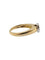 Bague 53 Bague de fiançailles certifiée HRD en or jaune et blanc 18 carats 58 Facettes A2133