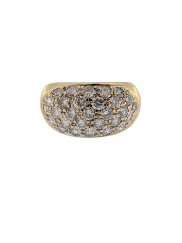 Bague 56 Bague française certifiée HRD en or jaune 18 carats et diamants 58 Facettes A2132