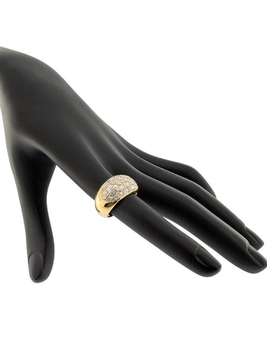 Bague 56 Bague française certifiée HRD en or jaune 18 carats et diamants 58 Facettes A2132