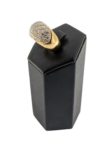 Bague 56 Bague française certifiée HRD en or jaune 18 carats et diamants 58 Facettes A2132