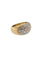 Bague 56 Bague française certifiée HRD en or jaune 18 carats et diamants 58 Facettes A2132
