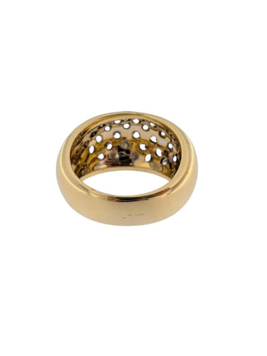 Bague 56 Bague française certifiée HRD en or jaune 18 carats et diamants 58 Facettes A2132
