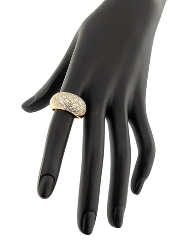 Bague 56 Bague française certifiée HRD en or jaune 18 carats et diamants 58 Facettes A2132