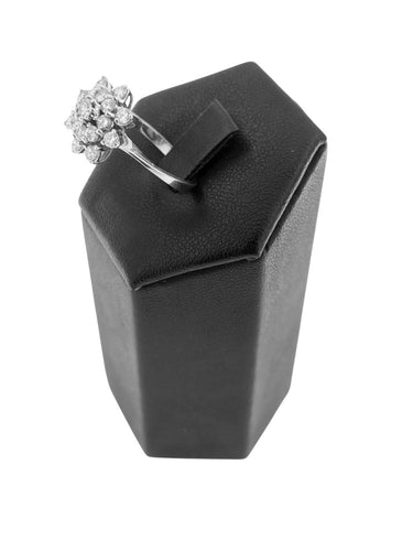 Bague 51 Bague cocktail française certifiée HRD en or blanc 18 carats avec diamants naturels 58 Facettes A2131