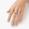 Bague 51 Bague cocktail française certifiée HRD en or blanc 18 carats avec diamants naturels 58 Facettes A2131