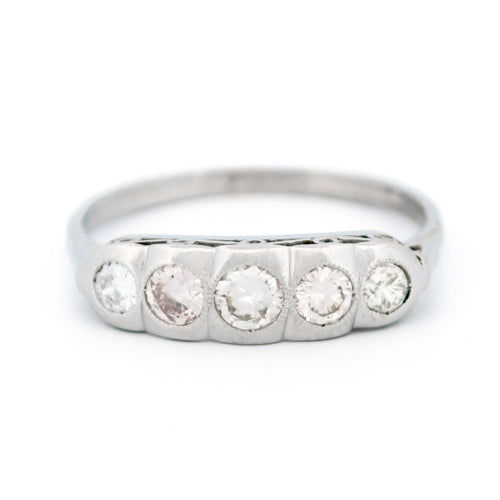 Bague 52.5 Bague rivière - Diamants taille ancienne en platine 58 Facettes ABF1493922394959A6DBB6DF4ADE9AEC