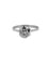 Bague 56 Bague de fiançailles en or blanc 18 carats avec diamant naturel certifié HRD 58 Facettes A2130