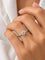 Bague 56 Bague de fiançailles en or blanc 18 carats avec diamant naturel certifié HRD 58 Facettes A2130