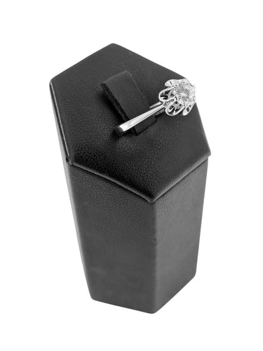 Bague 56 Bague de fiançailles en or blanc 18 carats avec diamant naturel certifié HRD 58 Facettes A2130
