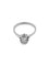 Bague 56 Bague de fiançailles en or blanc 18 carats avec diamant naturel certifié HRD 58 Facettes A2130