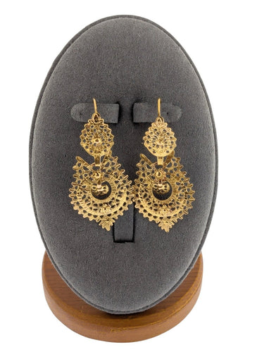 Boucles d'oreilles Queen - Boucles d’oreilles portugaises en or jaune 19 carats 58 Facettes OR1616