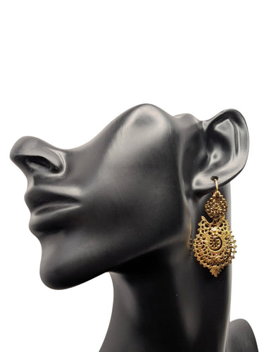 Boucles d'oreilles Queen - Boucles d’oreilles portugaises en or jaune 19 carats 58 Facettes OR1616