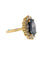Bague 54 Bague cocktail en or jaune 18 carats, saphirs et diamants, certifiée IGI 58 Facettes A2129