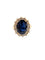 Bague 54 Bague cocktail en or jaune 18 carats, saphirs et diamants, certifiée IGI 58 Facettes A2129