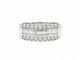 Bague 57.5 Bague bandeau en or blanc 18 carats, diamants taille brillant et baguette, 1,20 ct 58 Facettes 30684
