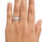 Bague 57.5 Bague bandeau en or blanc 18 carats, diamants taille brillant et baguette, 1,20 ct 58 Facettes 30684