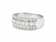Bague 57.5 Bague bandeau en or blanc 18 carats, diamants taille brillant et baguette, 1,20 ct 58 Facettes 30684