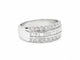Bague 57.5 Bague bandeau en or blanc 18 carats, diamants taille brillant et baguette, 1,20 ct 58 Facettes 30684