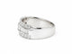 Bague 57.5 Bague bandeau en or blanc 18 carats, diamants taille brillant et baguette, 1,20 ct 58 Facettes 30684
