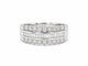 Bague 57.5 Bague bandeau en or blanc 18 carats, diamants taille brillant et baguette, 1,20 ct 58 Facettes 30684