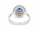 Bague 55 Bague double entourage en or blanc, saphir ovale 0,85 ct et diamants 0,50 ct 58 Facettes 32091