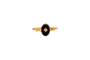 Bague Bague ovale en or jaune 18 carats, onyx et diamant 58 Facettes 4207