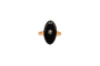 Bague 55 Bague mandorle en or rose 18 carats, onyx et diamant 58 Facettes 4213