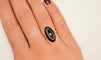 Bague 55 Bague mandorle en or rose 18 carats, onyx et diamant 58 Facettes 4213