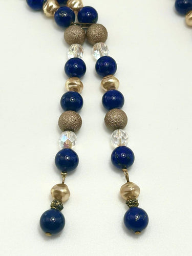 Collier Collier sautoir italien vintage en or 18k et lapis-lazuli 58 Facettes Collana Lapis Lazuli