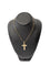 Croix italienne vintage en or jaune 18 carats à motifs de feuilles 58 Facettes P1920
