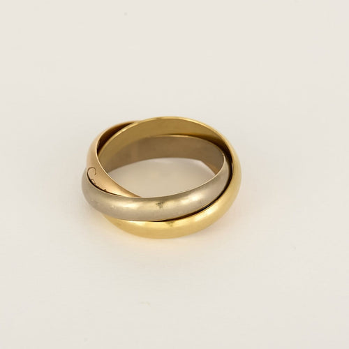 Bague 53 Cartier Trinity - Bague trois anneaux en or jaune, blanc et rose 18K 58 Facettes 58FC73